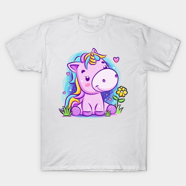 Unicorn purple T-Shirt by MShams13